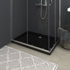 Vidaxl Obdélníková sprchová vanička ABS černá 70 x 100 cm