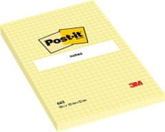 3M Samolepicí bloček, žlutá, 101 x 152 mm, 6x 100 listů, čtverečkovaný, 7100172739