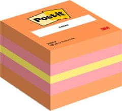 3M Samolepicí bloček, mix barev oranžová-růžová, 51 x 51 mm, 400 listů, 7100172395