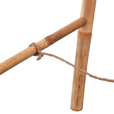 Vidaxl Dvojitý žebřík na ručníky s 5 příčlemi bambusový 50x160 cm
