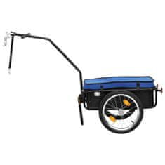 Vidaxl Vozík za kolo / ruční vozík 155 x 60 x 83 cm ocel modrý