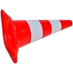 shumee 10 Reflexních dopravních kuželů červeno-bílých 50 cm