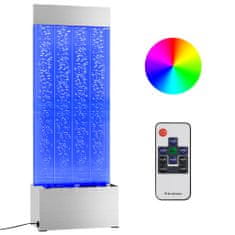 Greatstore Bublinkový panel s RGB LED nerezová ocel a akryl 110 cm