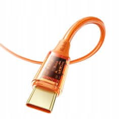 Mcdodo Telefonní kabel, výkonný, super rychlý, kabel USB-C, 100W, 6A, 1,8 m, oranžový, Mcdodo CA-2093