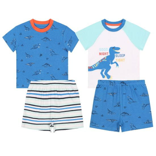 sarcia.eu 2x chlapecké modrobílé pyžamo s dinosaury, certifikované OEKO-TEX