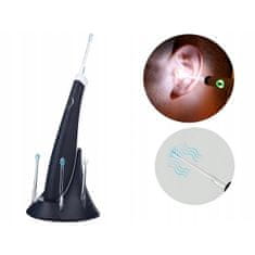 BEMI INVEST Verk 24042 Ultrazvukový čistič uší s nástavci černý