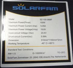 sapro Fotovoltaický solární panel 12V/100W, SZ-100-36MF, flexibilní