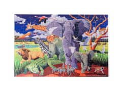 Crocodile Creek Puzzle a plakát - Divoké safari (100 dílků)