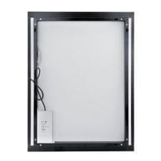 NIMCO Černé zrcadlo do koupelny 120x65 s osvětlením, černým rámem, dotykový senzor NIMCO ZPC 41006V-90