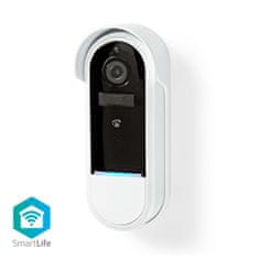 Nedis SmartLife chytrý domovní zvonek s kamerou, napájení transformátor/akumulátor, microSD, Full HD 1080p, IP54 (WIFICDP30WT)