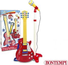 Bontempi  Rocková kytara se stojanovým mikrofonem 22,5 x 22,5 x 112 cm