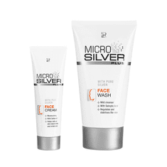 LR Health & Beauty Microsilver Plus Pleťová série mycí krém 150 ml + pleťový krém 50 ml