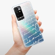 iSaprio Silikonové pouzdro - Handwriting 01 - white pro Xiaomi Redmi 10