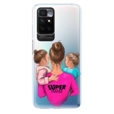 iSaprio Silikonové pouzdro - Super Mama - Two Girls pro Xiaomi Redmi 10