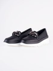 Vinceza Luxusní polobotky černé dámské bez podpatku + Ponožky Gatta Calzino Strech, černé, 38