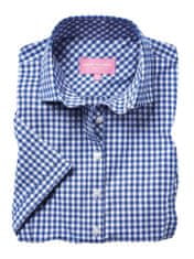 BROOK TAVERNER Dámská károvaná košile Tulsa s krátkým rukávem Tailored Fit Brook Taverner , Velikost 40, Barva Světle modrá