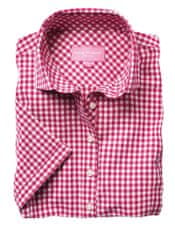 BROOK TAVERNER Dámská károvaná košile Tulsa s krátkým rukávem Tailored Fit Brook Taverner , Velikost 40, Barva Světle modrá