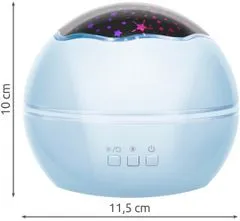 Izoxis Noční lampička s projektorem - modrá LP16858