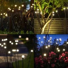 Netscroll Solární zahradní svítilna se 6 lampami, solární světla světlušky, pro zahradu, terasu, dvorek, voděodolné, solární nabíjení, automatické zapínání, úspora elektřiny, FireflyLights