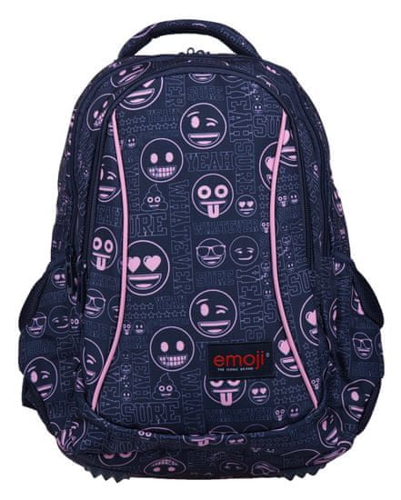ST.RIGHT Školní batoh tříkomorový Emoji