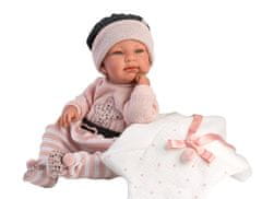 New Born holčička - realistická panenka miminko s celovinylovým tělem - 43 cm