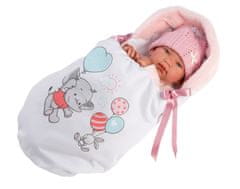 New Born - realistická panenka miminko se zvuky a měkkým látkovým tělem - 44 cm
