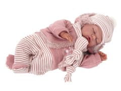 Antonio Juan Luni - spící realistická panenka miminko se speciální pohybovou funkcí a měkkým látkovým tělem - 29 cm