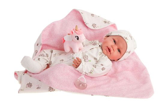 Antonio Juan Můj první Reborn Daniela - realistická panenka miminko s měkkým látkovým tělem - 52 cm