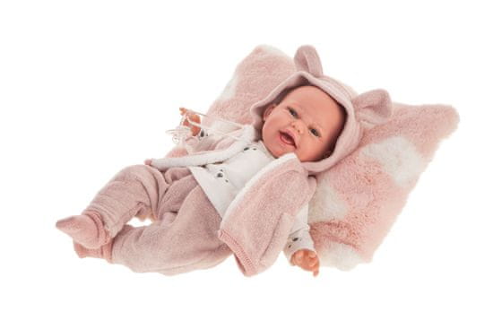 Antonio Juan Clara - realistická panenka miminko se zvuky a měkkým látkovým tělem - 34 cm