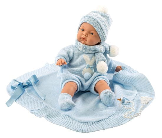 Joel - realistická panenka miminko se zvuky a měkkým látkovým tělem - 38 cm