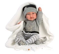 New Born chlapeček - realistická panenka miminko s celovinylovým tělem - 43 cm