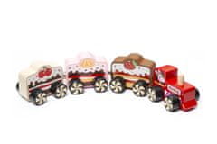 CUBIKA Vlak "Cakes" - dřevěný vláček s magnety 4 díly