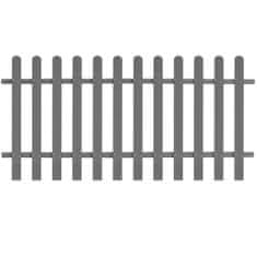 Vidaxl Laťkový plot WPC 200 x 100 cm šedý