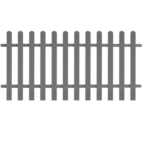 Vidaxl Laťkový plot WPC 200 x 100 cm šedý