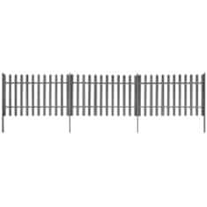 Greatstore Laťkový plot se sloupky 3 ks WPC 600 x 120 cm