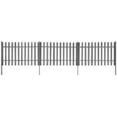 Greatstore Laťkový plot se sloupky 3 ks WPC 600 x 100 cm