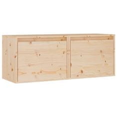 Greatstore Nástěnné skříňky 2 ks 45 x 30 x 35 cm masivní borové dřevo