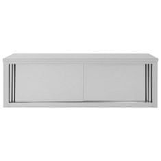 Vidaxl Nástěnná kuchyňská skříň s posuvnými dveřmi 150x40x50 cm nerez