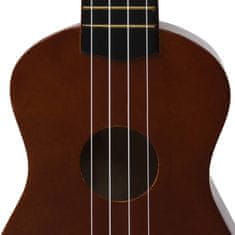 Vidaxl Set sopránové ukulele s obalem pro děti tmavé dřevo 23"