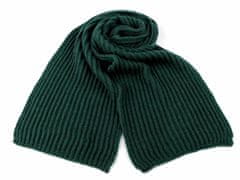 Kraftika 1ks zelená tmavá zimní šála pletená 27x175 cm, šály