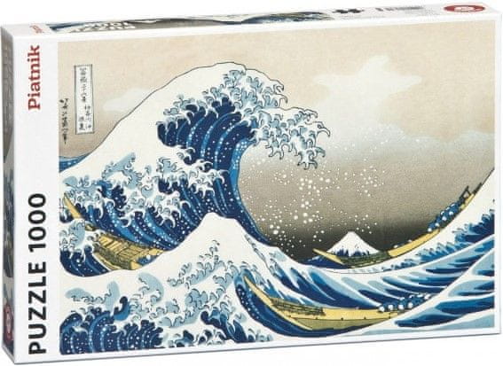 Piatnik Hokusai Velká vlna u pobřeží Kanagawy 1000 dílků