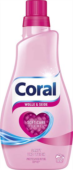 Coral Tekutý prací prostředek, Wolle & Seide, 22 praní, 1,1 l