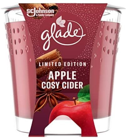 Glade Glade, Apple Cosy Cider, vonná svíčka, 129g