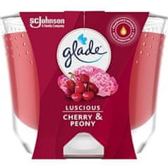 Glade Glade, Luscious cherry & peony, vonná svíčka, 224g