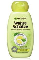 Garnier  Garnier True Treasures, Osvěžující šampon s jílem a citronem, osvěžuje, čistí a ošetřuje normální a rychle se mastící vlasy, 250 ml 