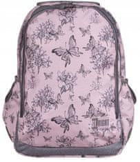 ST.RIGHT Školní set dvoukomorový batoh + pouzdro Butterfly