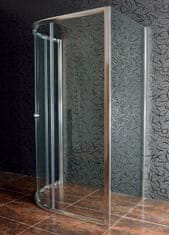 Arttec Sprchový kout čtvrtkruhový nástěnný BRILIANT 90 x 90 x 198 cm čiré sklo s vaničkou z litého mramoru POLARIS