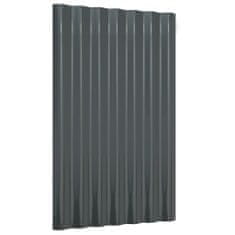 shumee Střešní panely 36 ks práškově lakovaná ocel antracit 60 x 36 cm