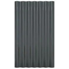 shumee Střešní panely 36 ks práškově lakovaná ocel antracit 60 x 36 cm