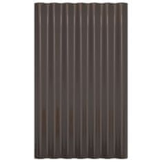 shumee Střešní panely 36 ks práškově lakovaná ocel hnědé 60 x 36 cm